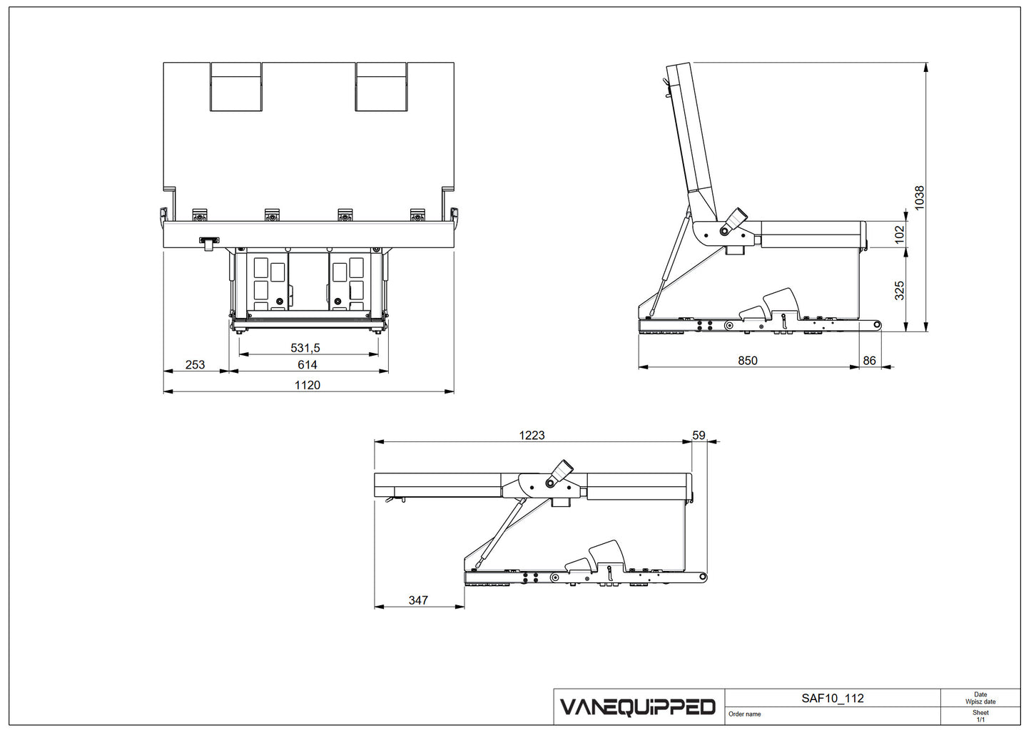 SAF10 Seatbed